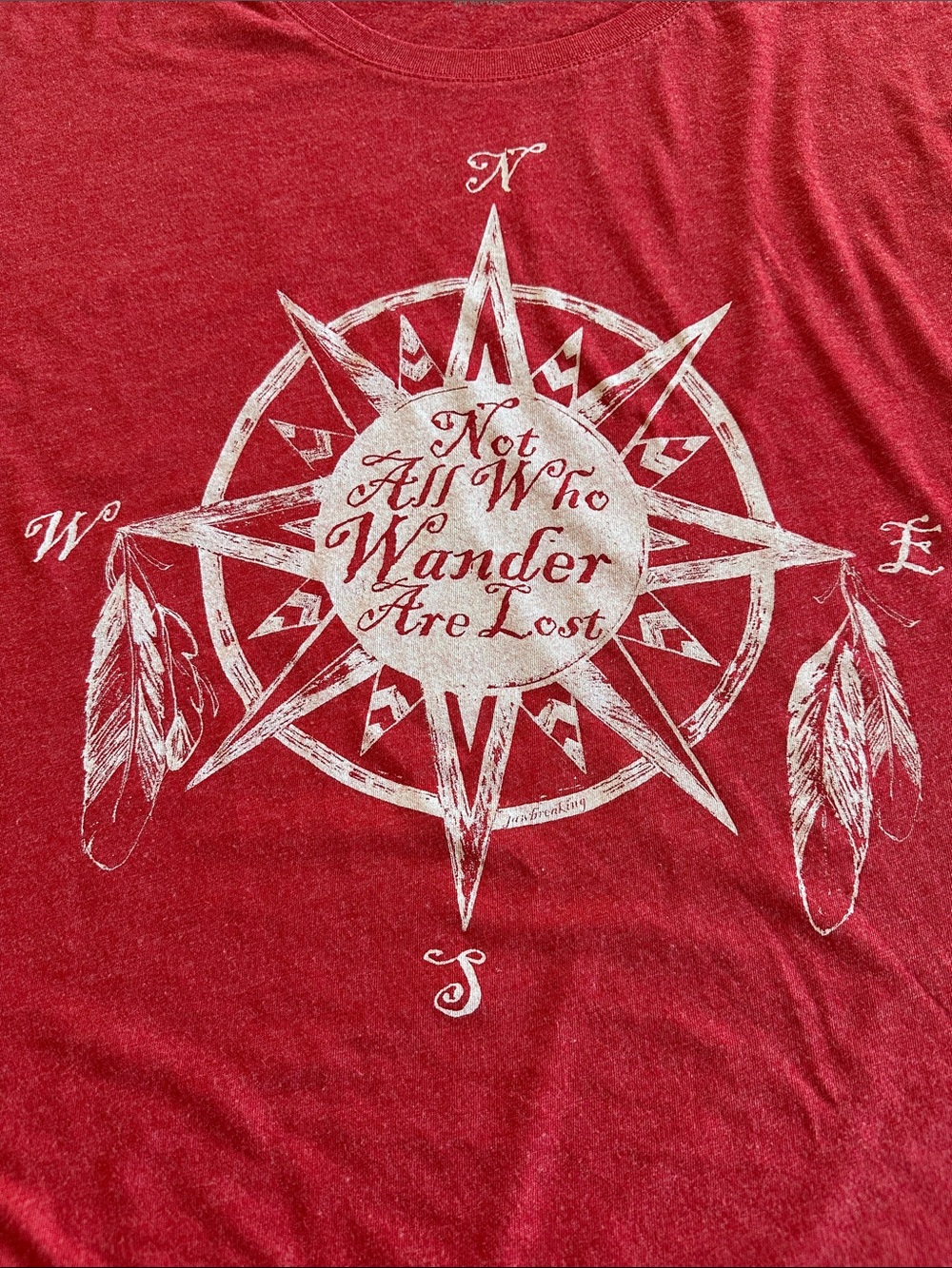 Red Graphic Compass Tee - - Picture 3 of 3